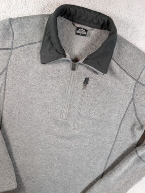 Kuhl Interceptr 1/4 Zip Fleece Mens L Gray Outdoor Sweater